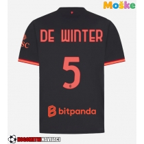 Moške Nogometnih dresov AC Milan Koni De Winter #5 Tretji 2026-27 Kratki rokavi